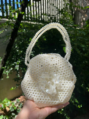 Sandy (Round) Handmade Beaded Bag - image