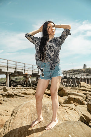 Noir Garden Cotton Shirt