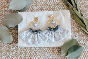 Re-Purposed Yakan Fabric with Fresh Water Pearls - image