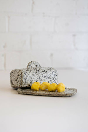 Butter Dish White Speckle - image