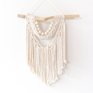 Macrame Wall Hanging with Beads - image