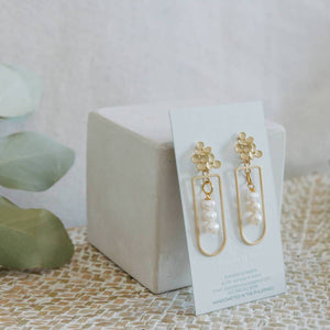 Handcrafted Earrings with Fresh Water Pearls - image