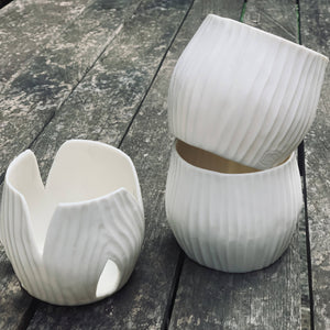 Handcarved Porcelain Tea Light - image