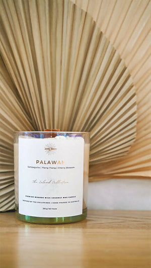 PALAWAN Premium Wooden Wick Coconut Wax Candle - image