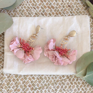 Re-Purposed Silk Fabric Earrings - image