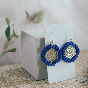 Handcrafted Beaded Earrings with 14k Gold Hook - image