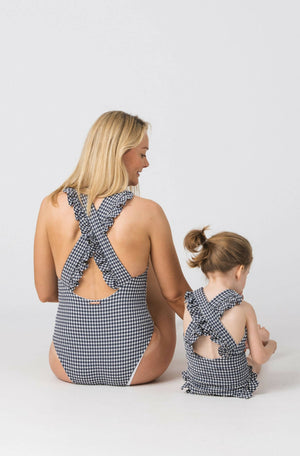 Tabitha Girls One Piece in Sapphire Gingham - image