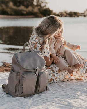 Faux Leather Nappy Backpack - image