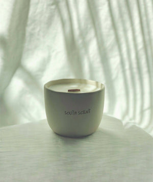 100% Soy Hand Poured Ceramic Wooden Wick Candle - image