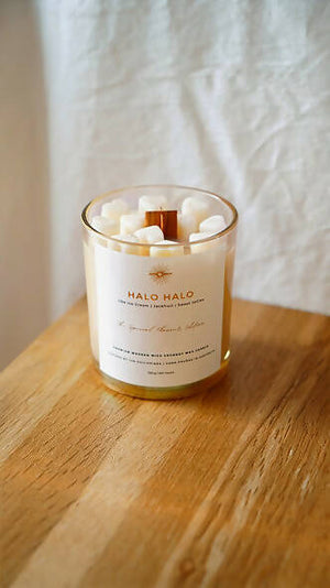 HALO HALO Premium Wooden Wick Coconut Wax Candle - Limited Edition - image