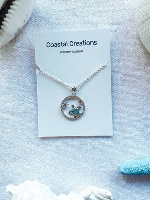 Turtle and Starfish Necklace (Under the sea Necklace) - image