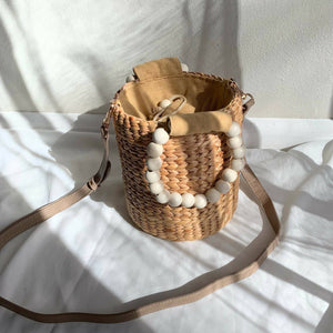 Round Bag with Microfibre Leather Strap - image