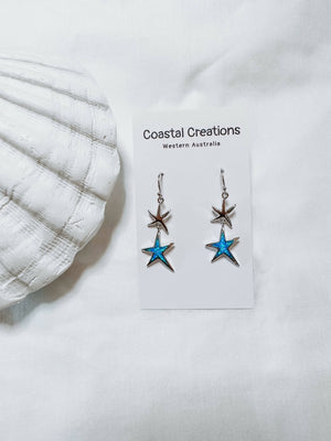 Opal Starfish Earrings (Marine Earrings) - image