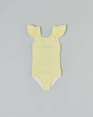 Leonor Girls One Piece in Citrine Gingham - image