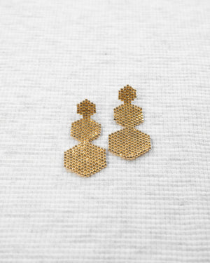 Hexagonal earrings - image