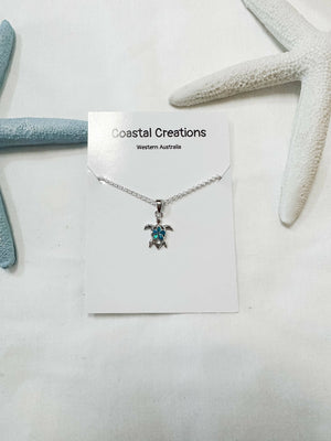 Opal Turtle Necklace (Honu Necklace) - image