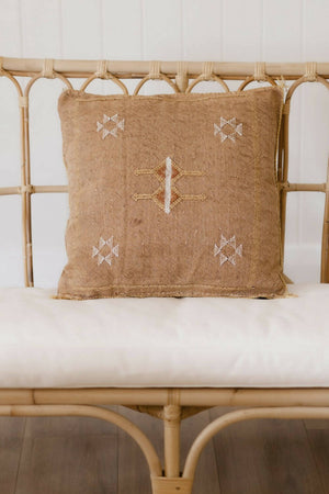 Cactus Silk Pillow By Wild Throw Co. - Caramel - image