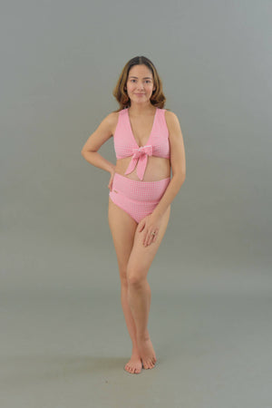 Rosie Top in Pink Tourmaline Gingham - image